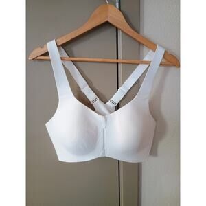 Knix Catalyst Front Zip high support Sports Bra White High Impact Wireless 5